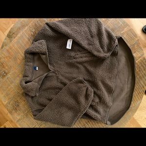 Old Navy NWT Black Sherpa half zip pullover sweater